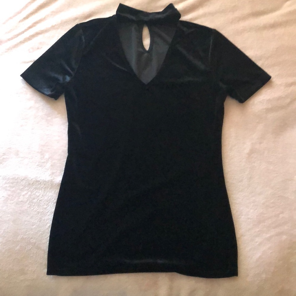 Black velvet shirt